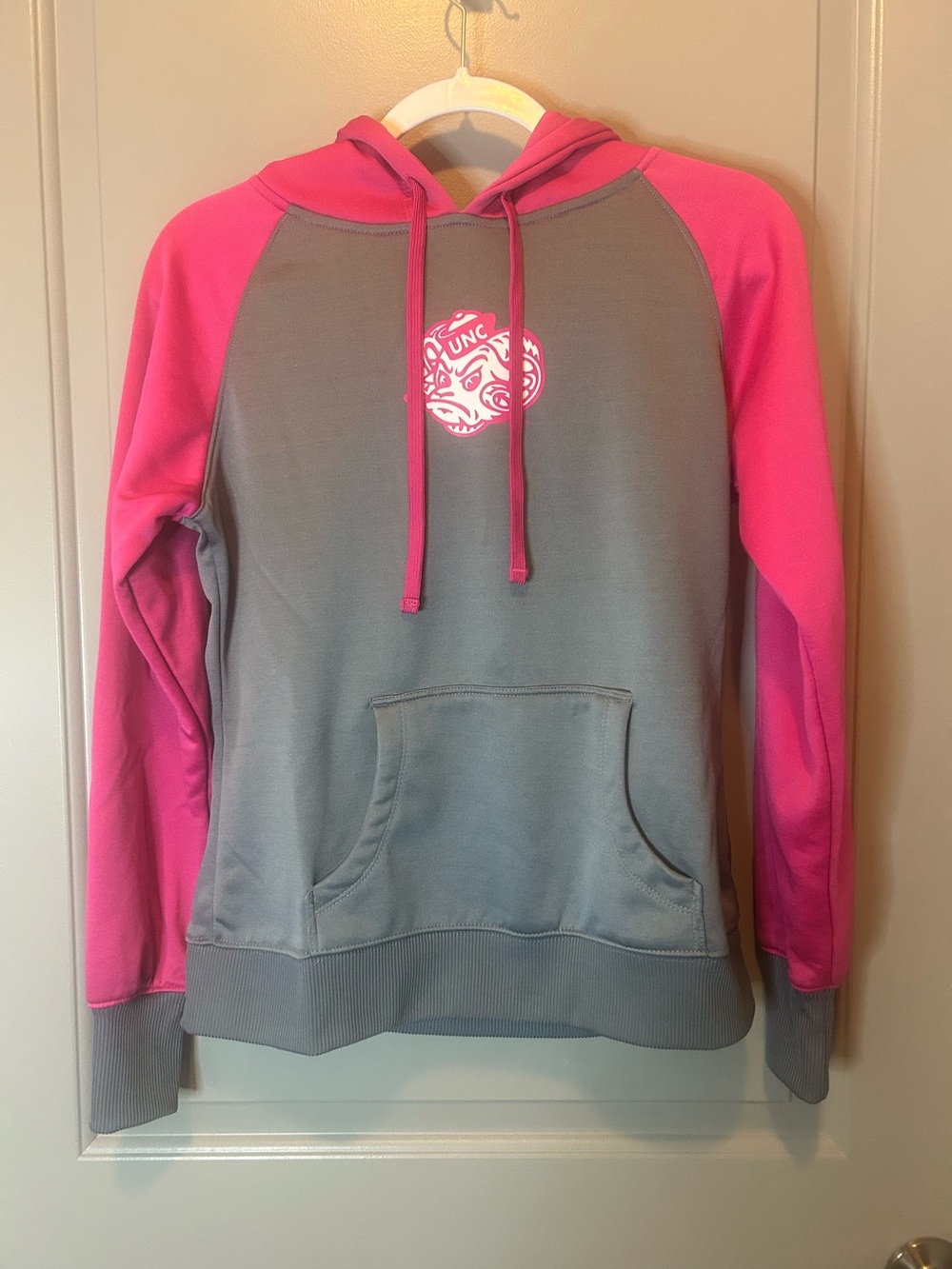 UNC Pink and Gray Hoodie